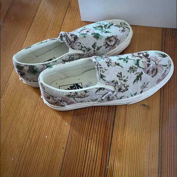 Slip-On Vans in Cute Floral - barely used! - Picture 2 of 3